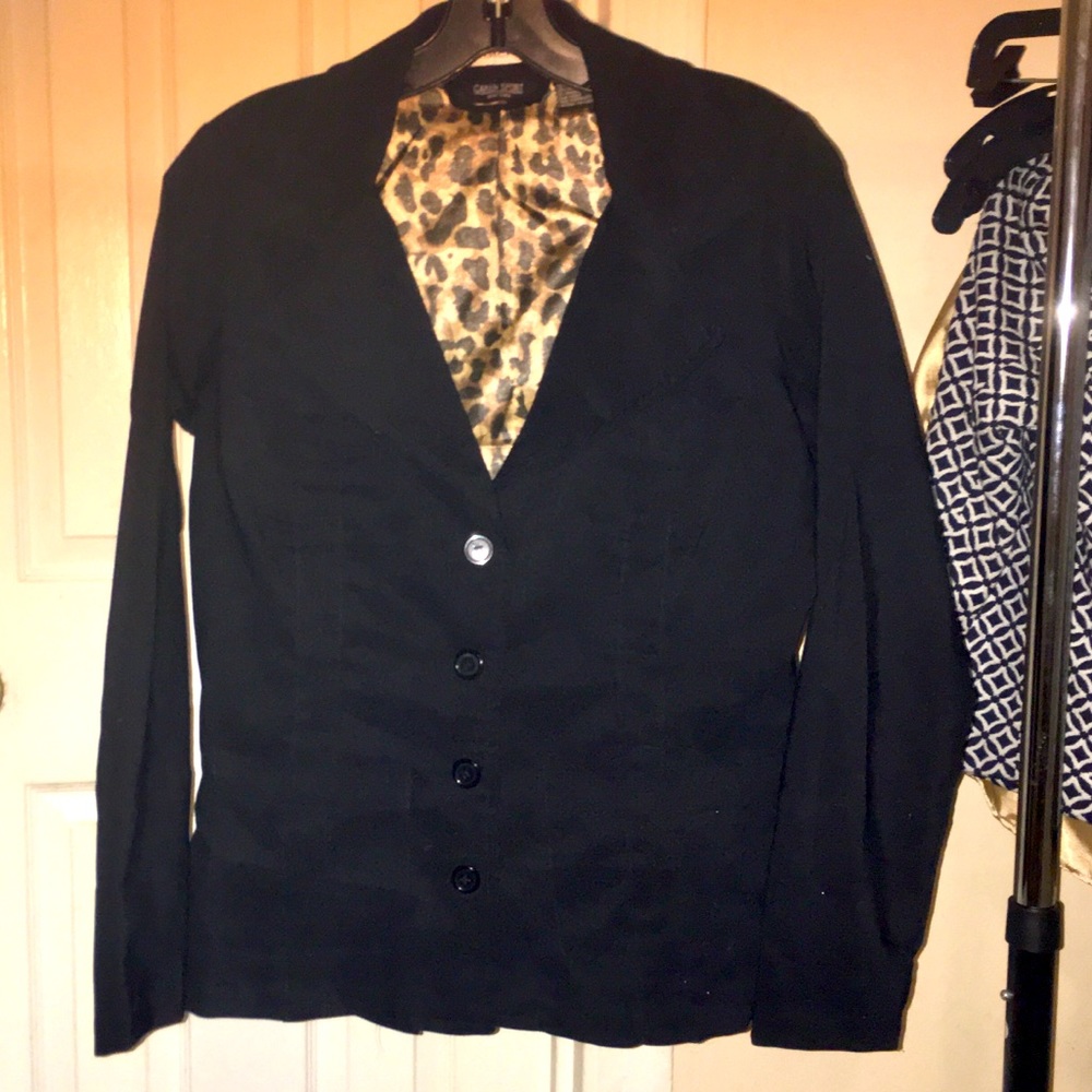 Vintage button down stretch blazer